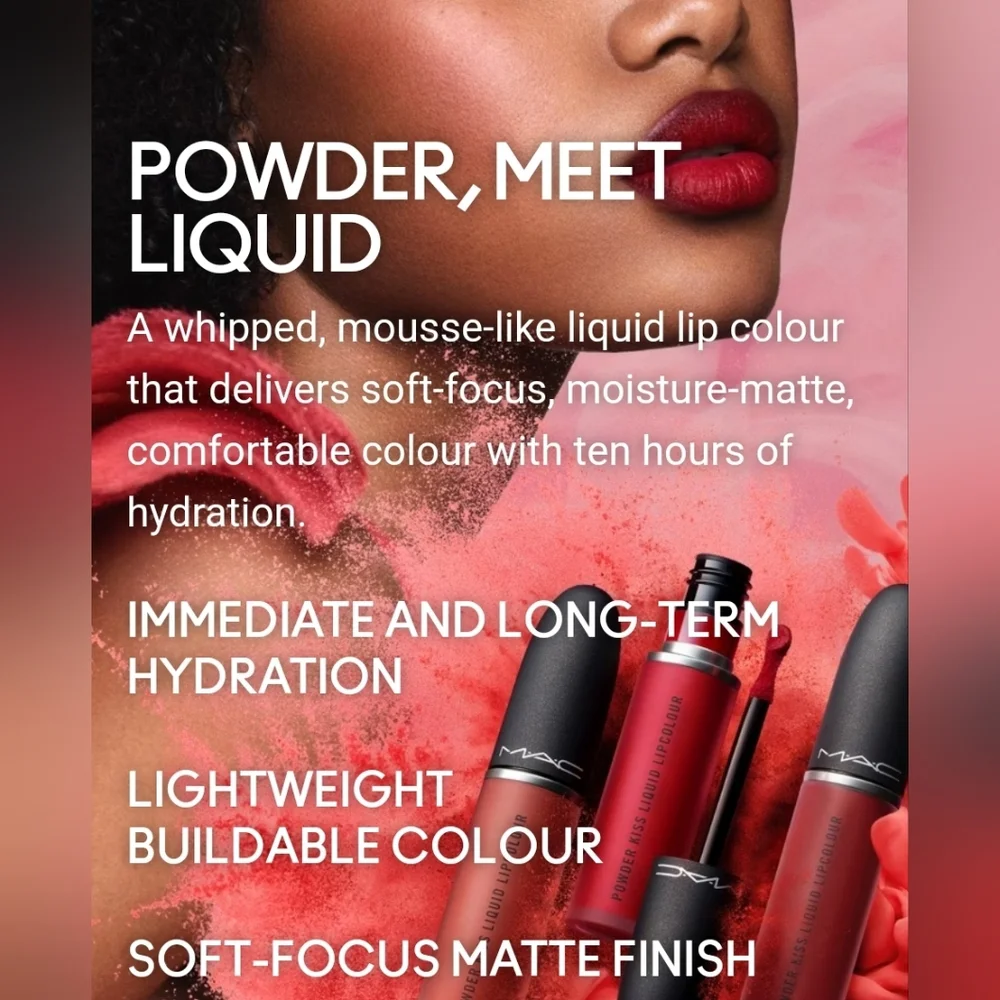 Over The Taupe | Powder Kiss Liquid Lipstick | Mac Cosmetics | Brand New